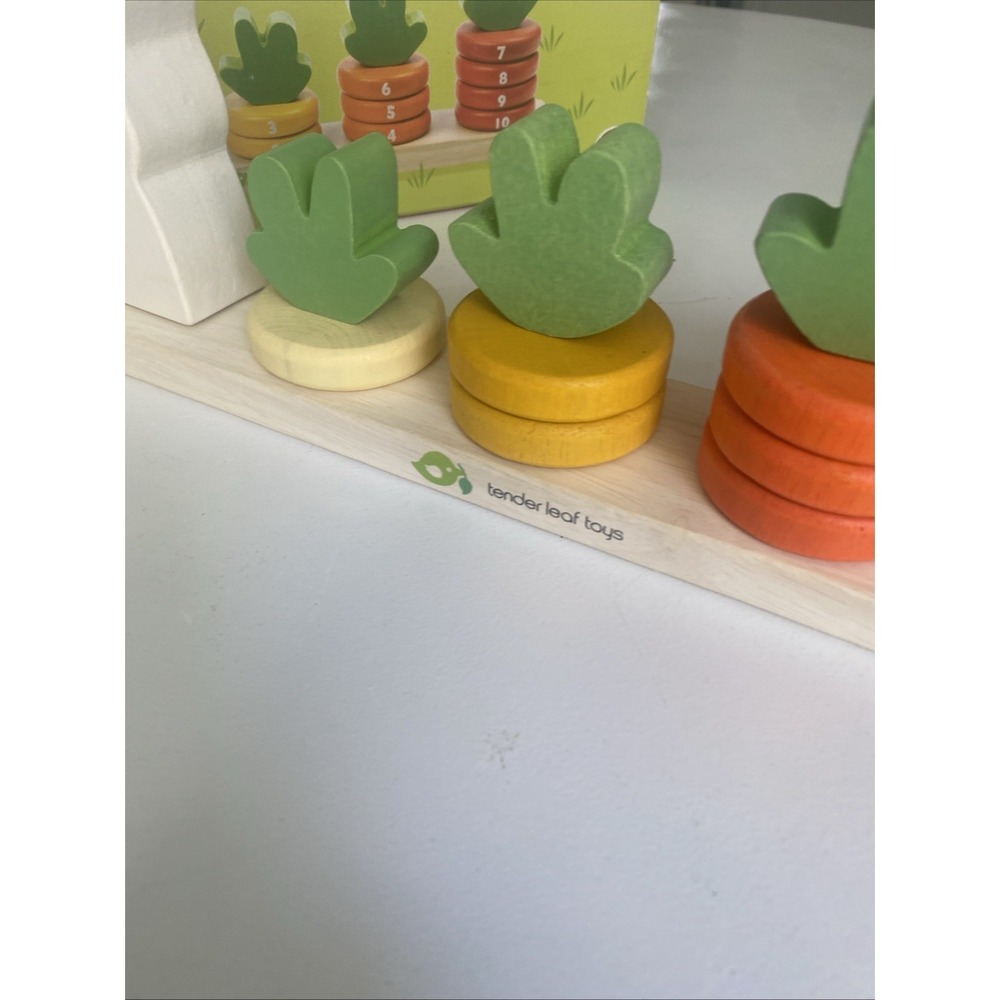 Carrot Count Stacker Wooden Ring Set - STEM Learning Math Number Learning - Picture 7 of 16